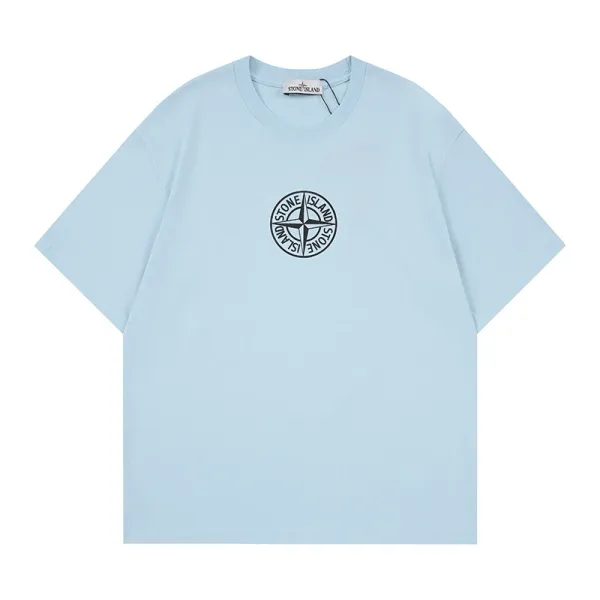 Stone Island Spring / Summer '26 Light Blue Graphic T-Shirt - 12