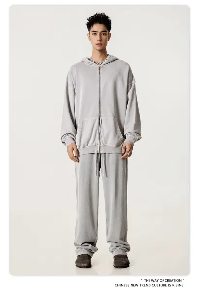 Design Beingmove Zip-Up Hoodie Medium Gray Hoodie - 29