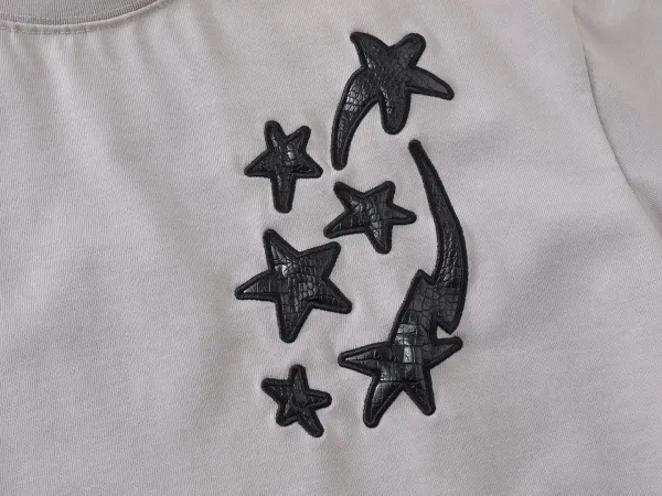 Design Star Embroidery Navy T-Shirt - 10