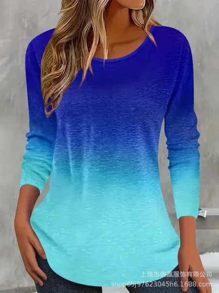 Design Striped Long Sleeve Knit Top Multicolor - 18