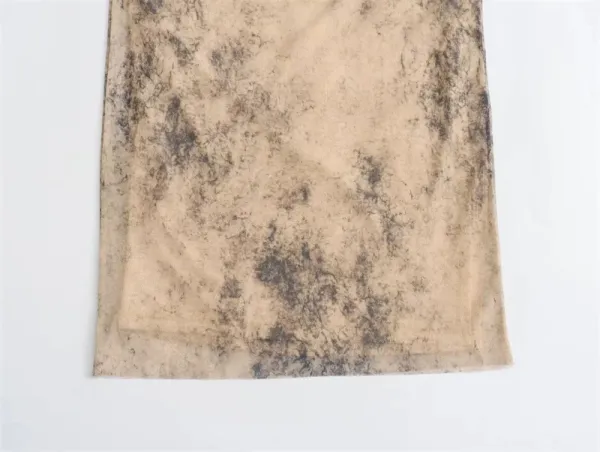 Design Ombre Draped Slip Dress Beige to Black - 12