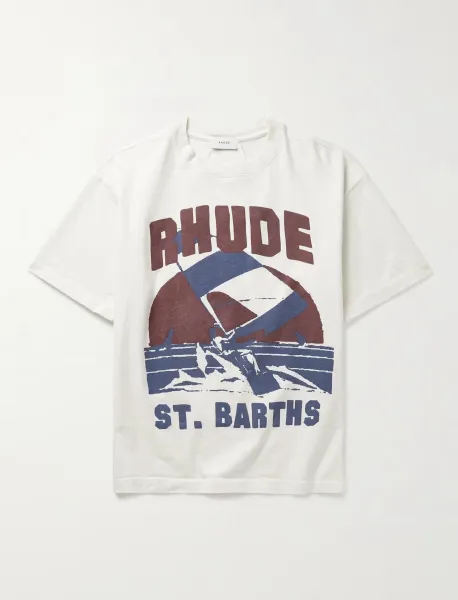 Rhude St. Barths Graphic Print T-Shirt White - 1