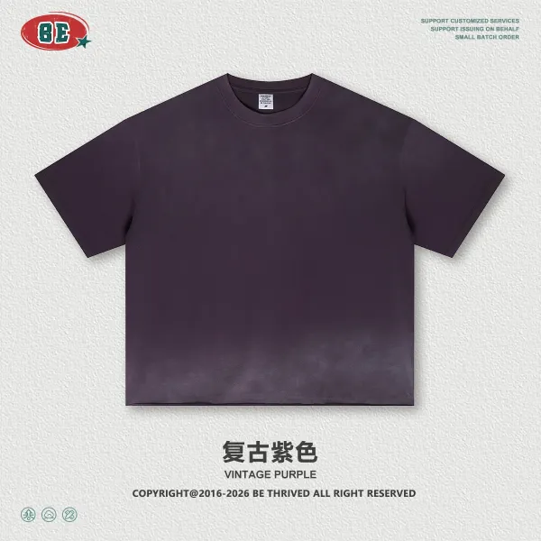 Design BE Thrived Vintage Purple T-Shirt T-Shirts - 1
