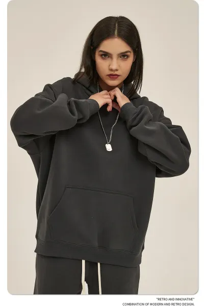 Design 350G Thickened Faint Yellow Hoodie - 92