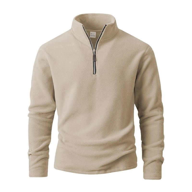 Design Quarter-Zip Fleece Pullover Black Sweater - 66