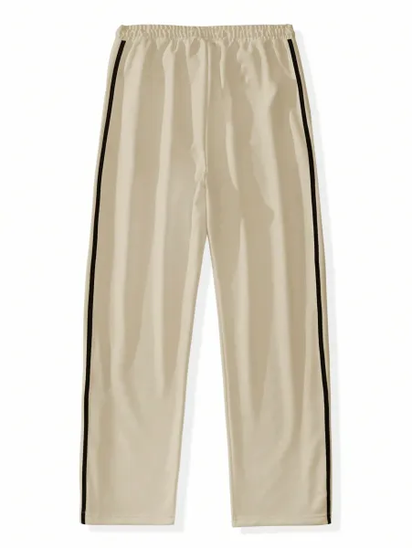 Design Button-Side Track Pants Gray Sweatpants - 7