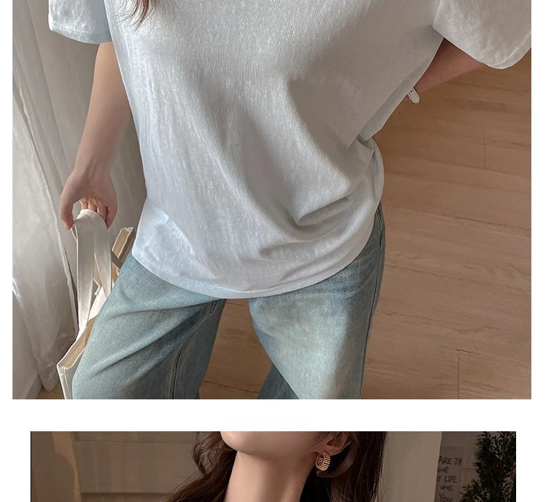 Design V-Neck Oversized T-Shirt Black - 18