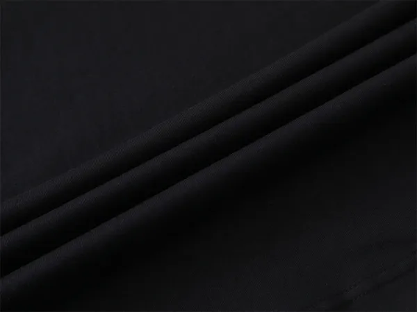 Design Layered Collar V-Neck T-Shirt Black - 22