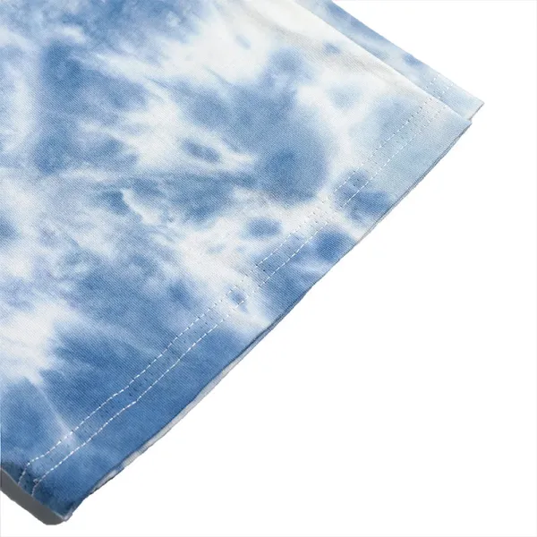 Design Tie-Dye Oversized T-Shirt Blue and White - 3