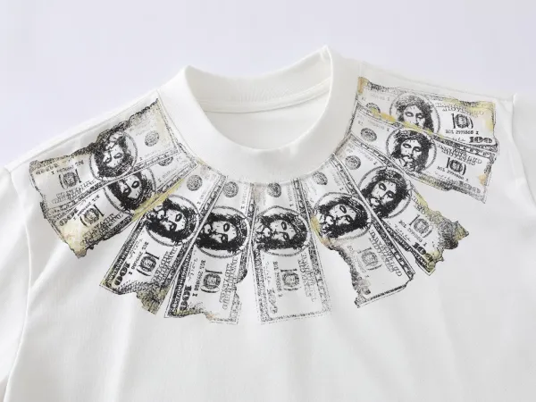 Design Money Print Olive Green T-Shirt - 10