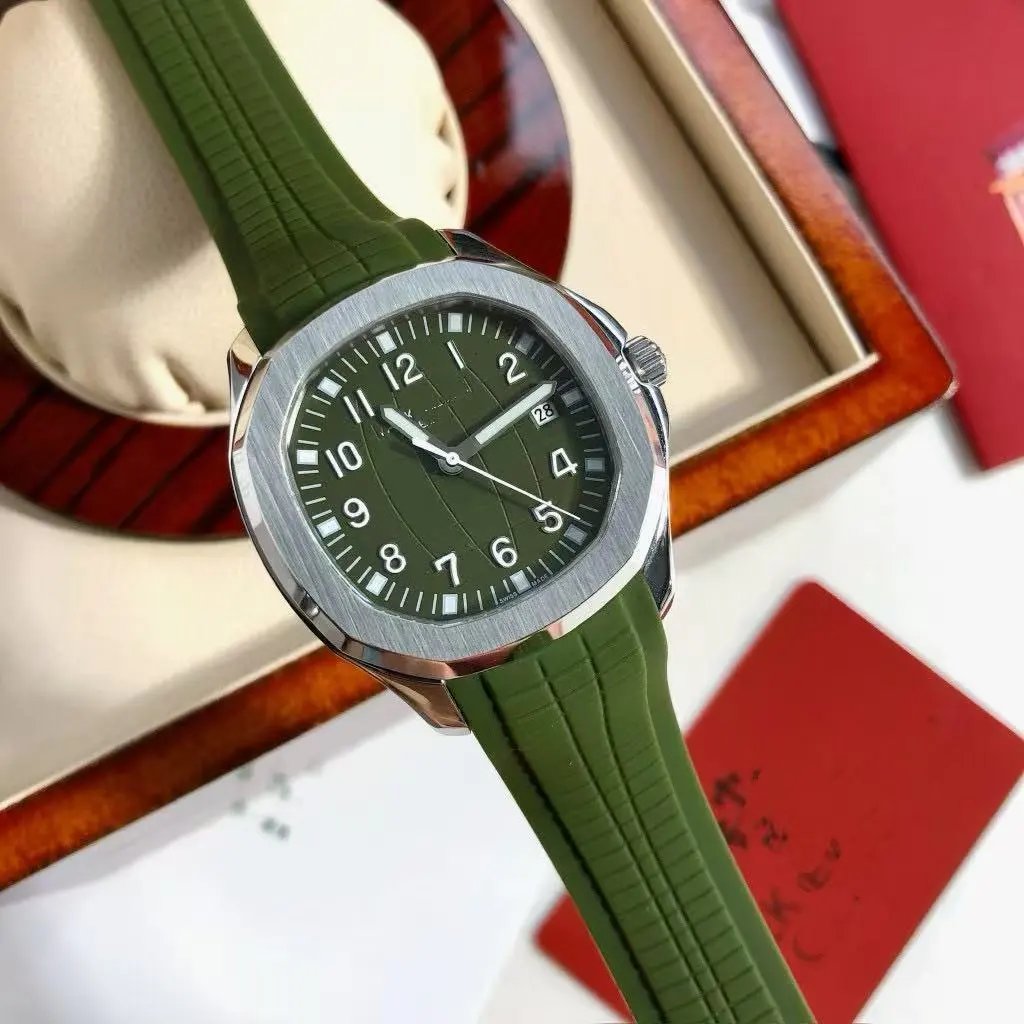 Audemars Piguet Royal Oak Offshore Diver Green Dial Olive Rubber Strap Watch Watches