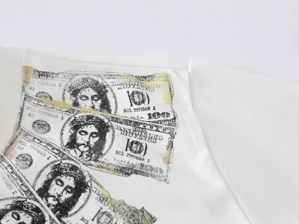 Design Money Print Olive Green T-Shirt - 13