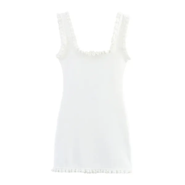 Design Floral-Embellished Black Sleeveless Dress - 5