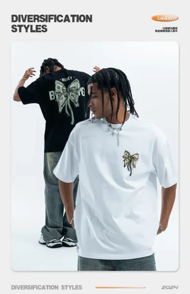 Design Bow Print White T-Shirt - 2