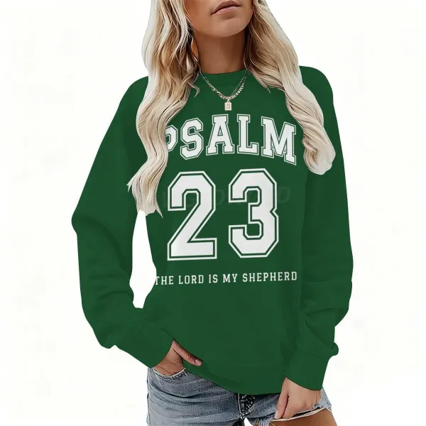 Design Psalm 23 The Lord Is My Shepherd Green Hoodie - 1