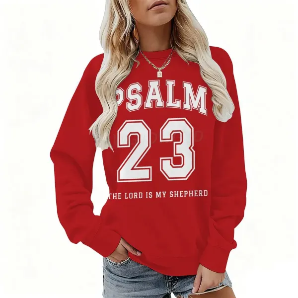 Design Psalm 23 The Lord Is My Shepherd Red Hoodie - 1