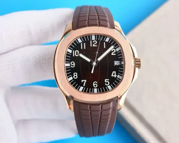 Patek Philippe Aquanaut Black Dial Steel Watch Watches - 7