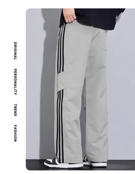 Adidas Three-Stripe Cargo Pants Gray - 18