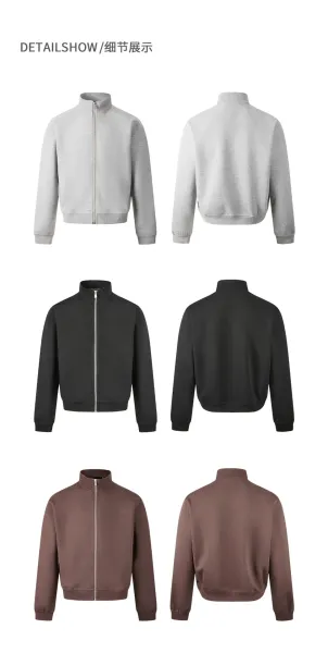 Design Zip-Up Bomber Jacket Brown Outerwear - 4