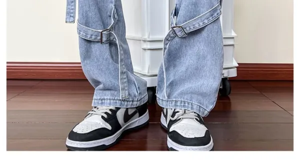 Design T-Light Cargo Jeans Black Pants Jeans - 5