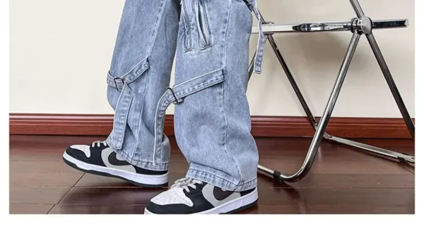 Design T-Light Cargo Jeans Black Pants Jeans - 7