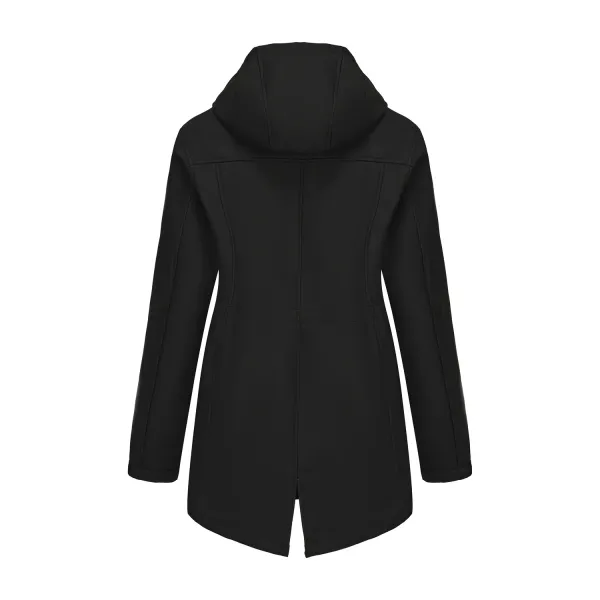 Design Parka-Style Hooded Coat Army Green Outerwear - 55