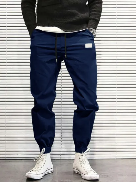 Design Jogger Pants Navy Blue Pants - 1