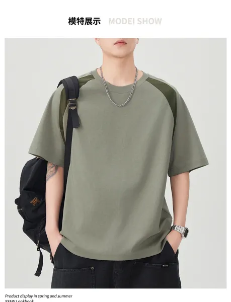 Design Color-Block Oversized T-Shirt Black - 7