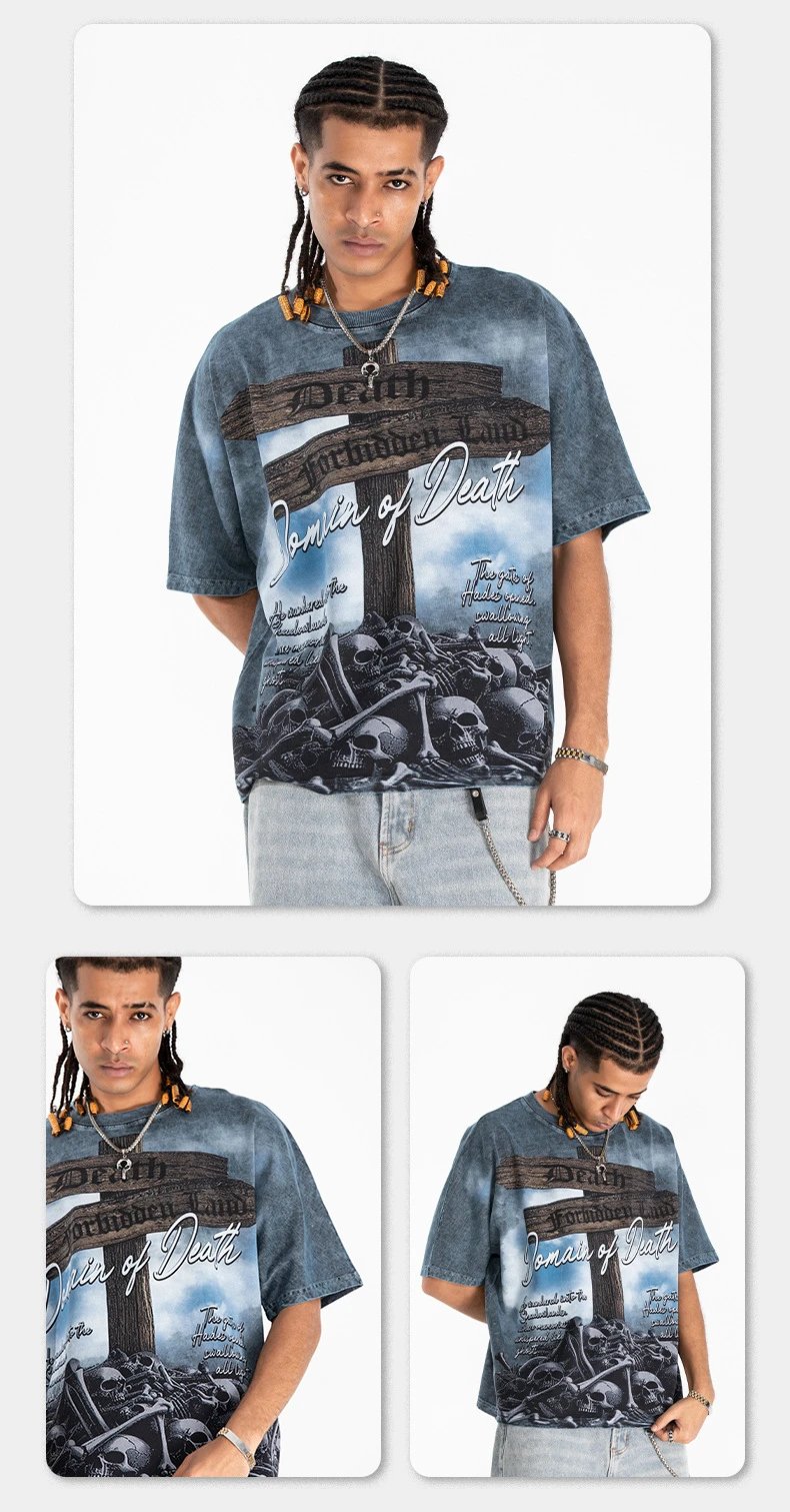 Design Domain of Death Graphic T-Shirt Gray - 10