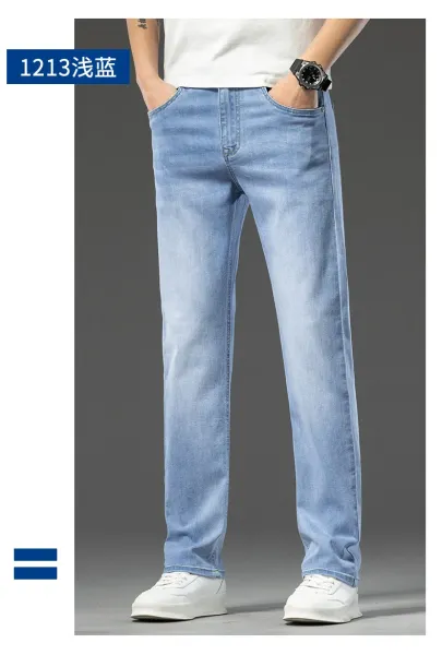 Design Classic Straight Fit Mid-Wash Blue Jeans - 12