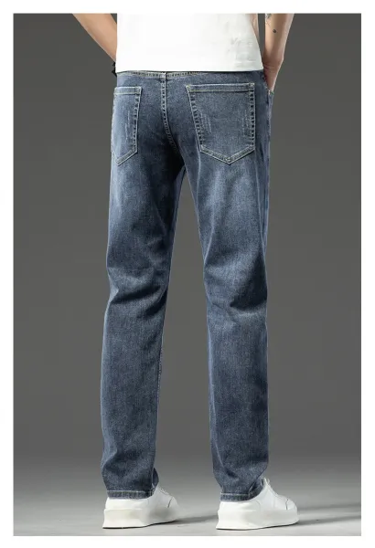 Design Classic Straight Fit Mid-Wash Blue Jeans - 17
