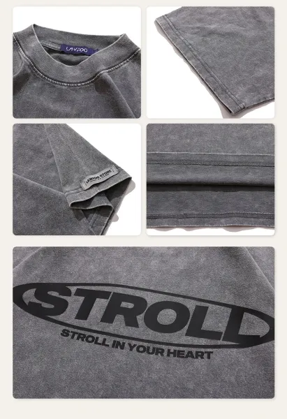 Design Stroll Stroll In Your Heart Graphic T-Shirt Charcoal Gray T-Shirt T-Shirts - 8
