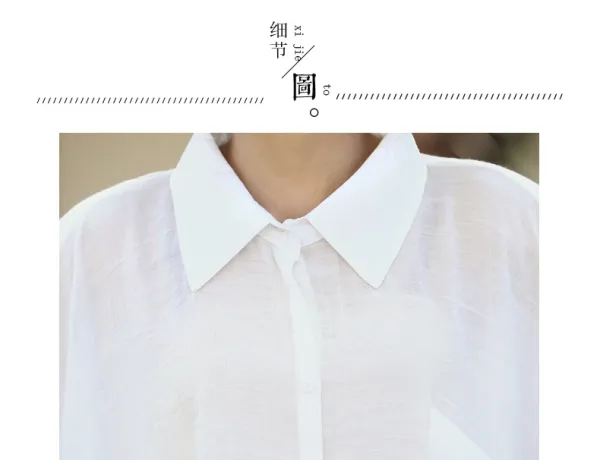 Design Oversized Linen Shirt White + Tiered Skirt Beige + Straw Hat + Woven Bag Handbag - 19