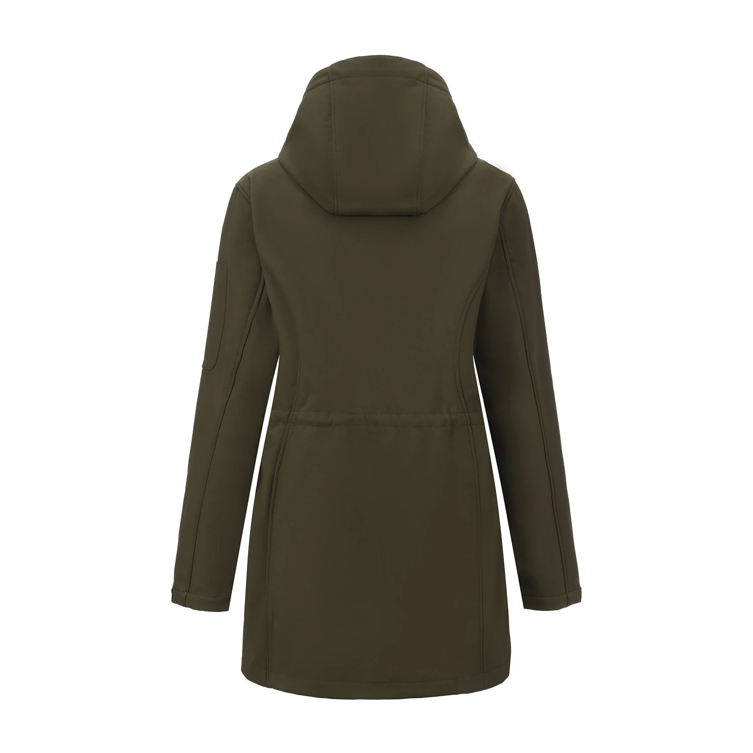 Design Water-Resistant Hooded Trench Coat in Black Outerwear - 35