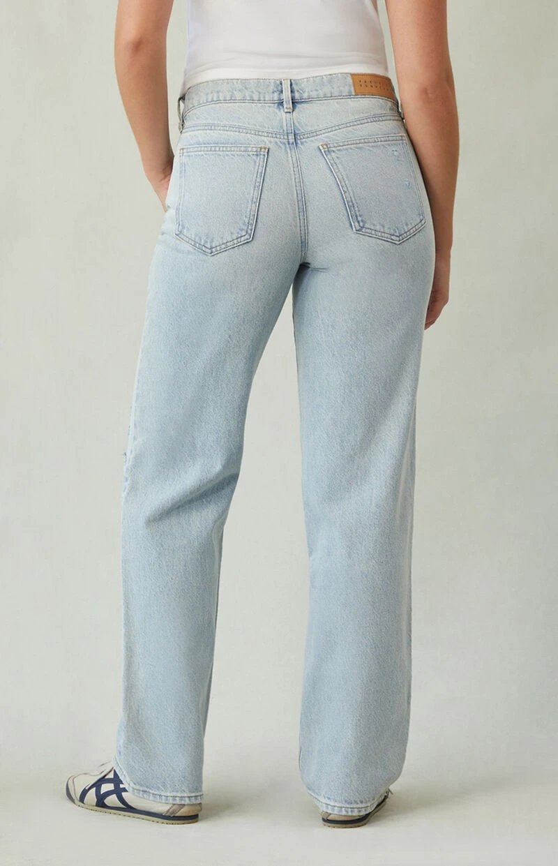 Levi's 501 Distressed Light Wash Wide-Leg Jeans - 4