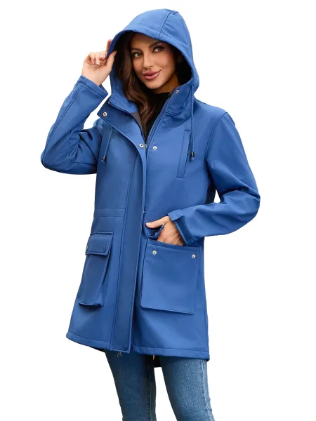 Design Parka-Style Hooded Coat Army Green Outerwear - 16