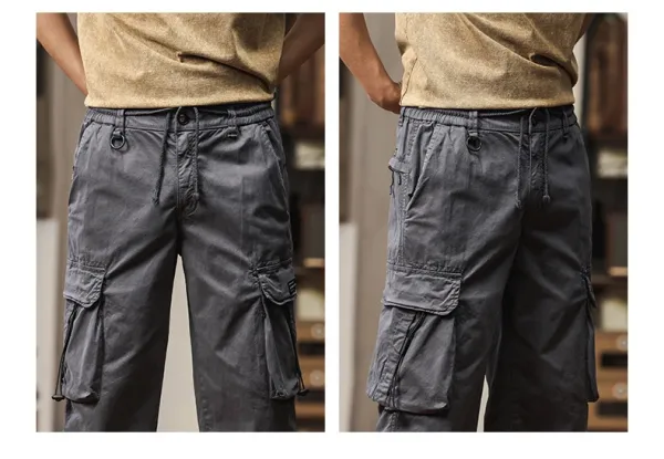Design Cargo Pants Black + Timberland Boots Wheat Boots - 9