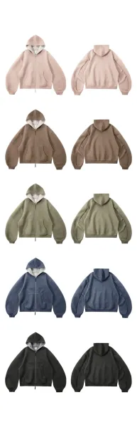 Design Oversized Zip-Up Hoodie Black - 40
