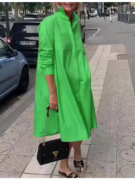 Design Oversized Lime Green Trench Coat Outerwear.trench Coat - 1