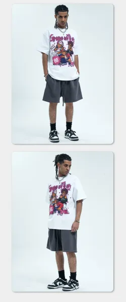 Design Groove With Us Hip-Hop Crew Graphic T-Shirt White - 13
