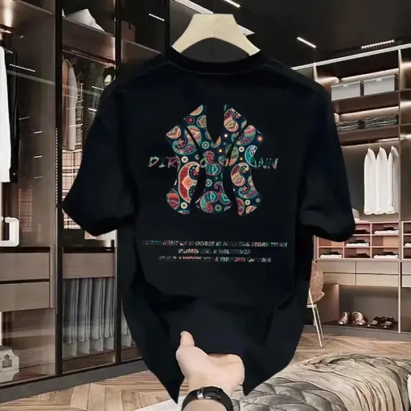 Design Psychedelic Pattern Graphic T-Shirt Black - 11