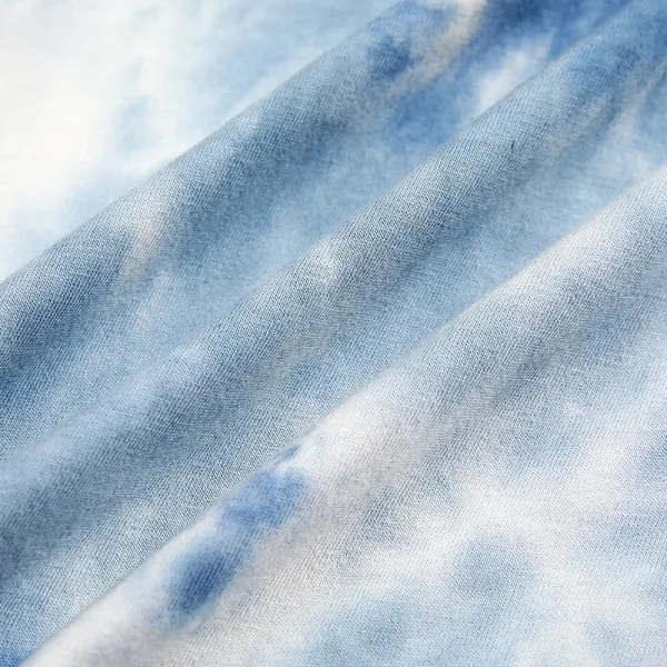 Design Tie-Dye Oversized T-Shirt Blue and White - 5