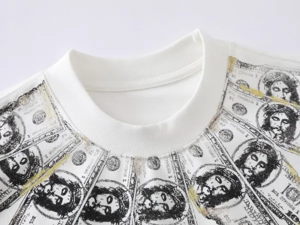 Design Money Print Olive Green T-Shirt - 11