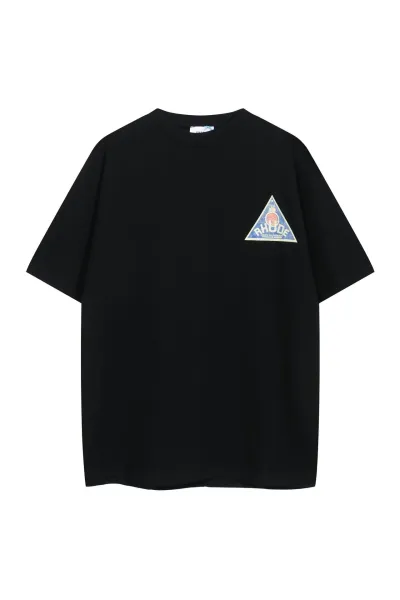 RHODE Triangle Logo Oversized Black T-Shirt - 1