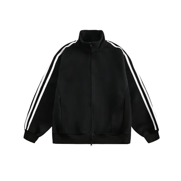 Adidas Originals Track Jacket Black with White Stripes Outerwear - 1