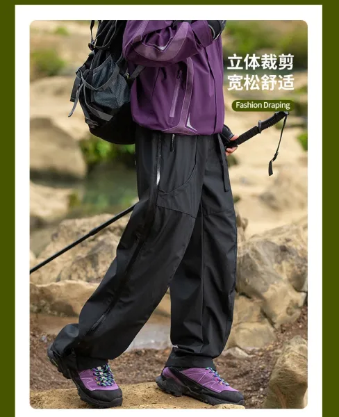 Arc'teryx Alpha SV Jacket Purple + Light Gray Technical Pants + Salomon Trail Running Shoes Outerwear - 9