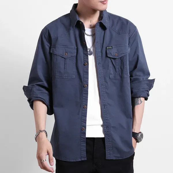 Design Utility Shirt Navy Blue - 1
