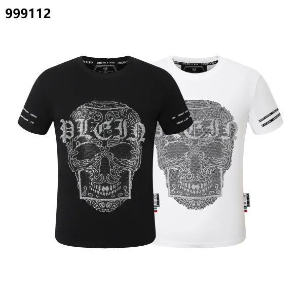 Philipp Plein Lil Boo Skull Rhinestone Embellished Black T-Shirt - 28