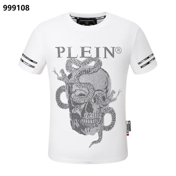 Philipp Plein Lil Boo Skull Rhinestone Embellished Black T-Shirt - 15