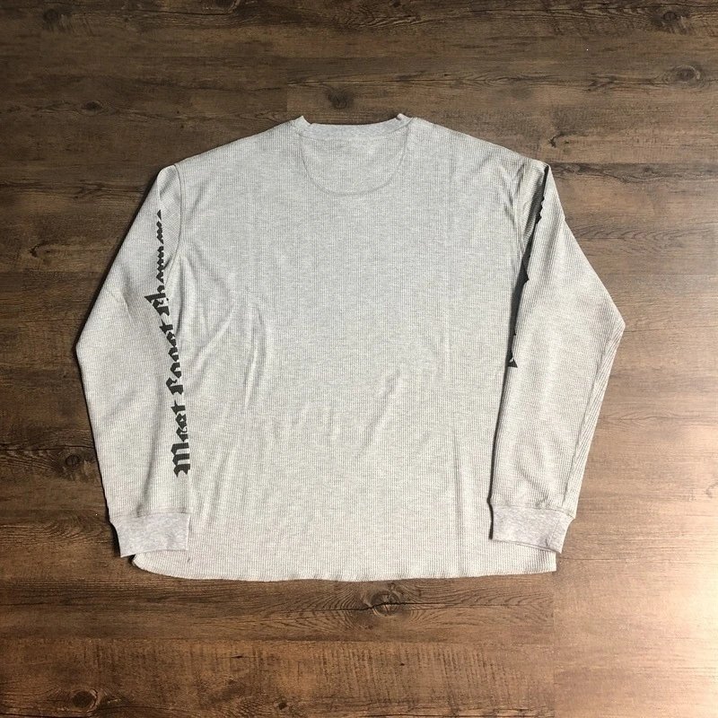 Design Independent Brand Cross Logo Long Sleeve Tee Gray T-Shirts - 8
